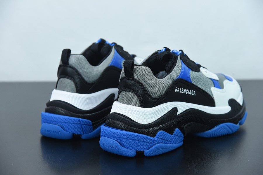 balenciaga triple s black blue