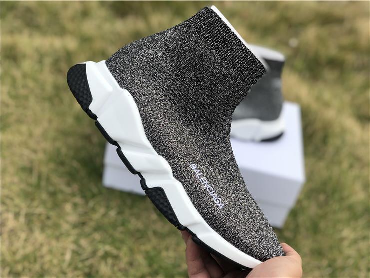balenciaga speed trainer silver