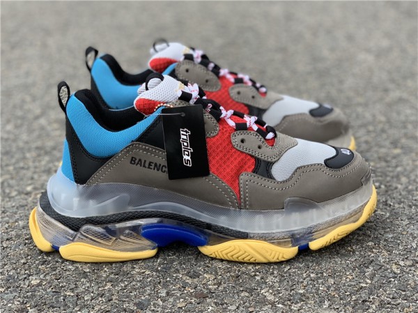 Balenciaga Triple S Clear Sole Blue/Red
