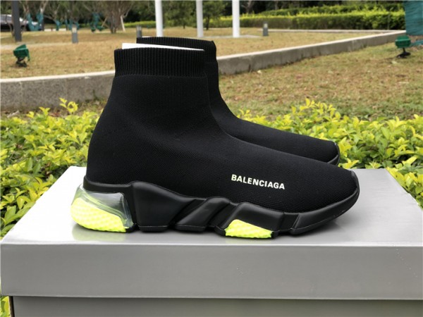 Balenciaga Speed Clear Sole Sneaker Black/Green
