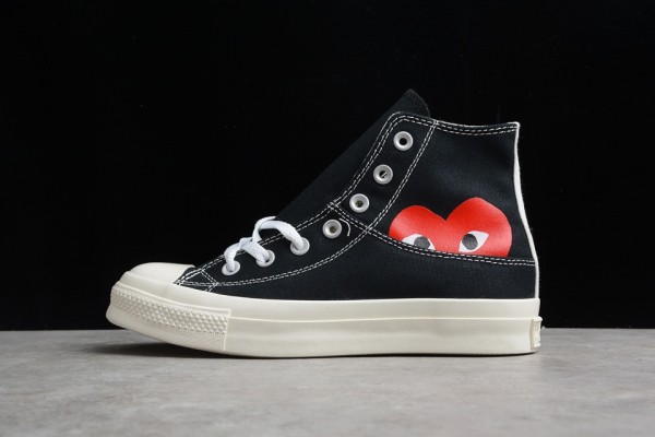 2021 CDG Play x Converse Chuck Taylor All Star 70 Hi Black 1CL876