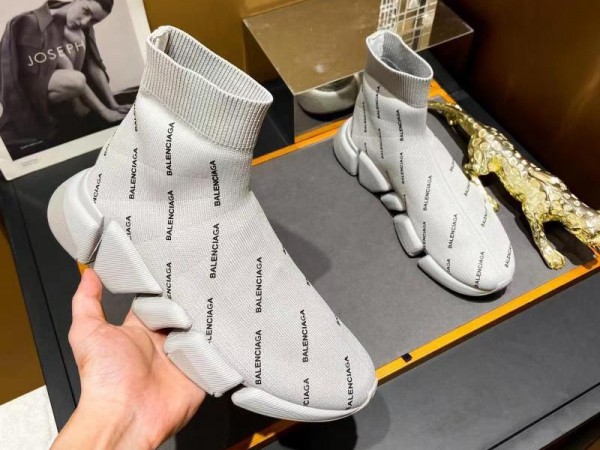 Balenciaga Speed 2.0 Allover Logo Sneaker Beige