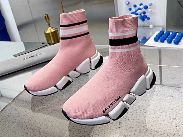 Balenciaga Speed 2.0 Sneaker Light Pink with Stripe