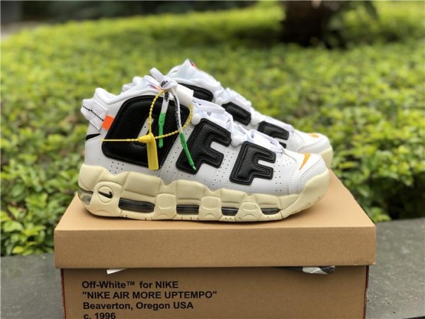OFF-WHITE x Nike Air More Uptempo White Black (OW-0043)
