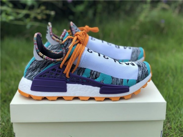 Pharrell Williams X Adidas Originals Human Race NMD Trail "SOLARHU" White Purple Orange (HR-0027)