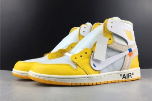 Off-White x Air Jordan 1 Retro High "Canary Yellow" AQ0818-149