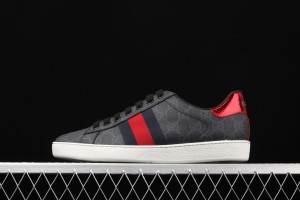 Gucci Ace GG Supreme Low-Top Sneaker Black with Blue and Red