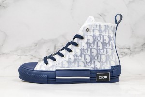 Dior B23 High Top Blue Oblique Sneaker 3SH118YNT_H565