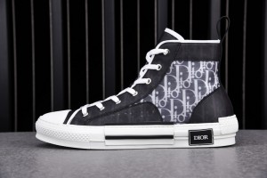 Dior B23 High Top Black White Oblique Sneaker 3SH118YJP_H961