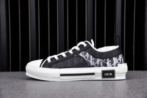 Dior B23 Low Top Black White Oblique Sneaker 3SN249YJP_H961