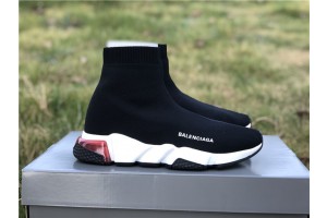 Balenciaga Speed Clear Sole Sneaker Black/Red