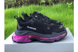 Balenciaga Triple S Clear Sole Black/Plum Red