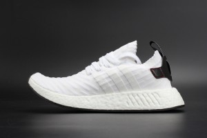 Adidas NMD_R2 Primeknit "White Black" BY3015