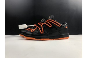 Off-White x Nike Dunk Low Black Orange CT0856-005