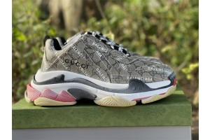 Gucci x Balenciaga Allover Logo Triple S Sneaker GG Beige