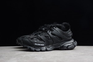 Balenciaga Track Sneaker Black with Fur