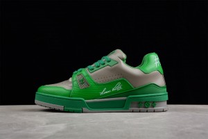 LV Trainer Sneaker Green Gray 1AA6VO