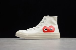 CDG Play x Converse Chuck Taylor All Star 70 Hi White 150205C