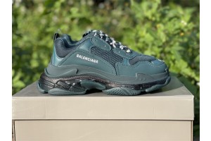 Balenciaga Triple S Clear Sole Dark Green