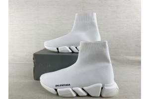 Balenciaga Speed 2.0 Sneaker White Clear Sole