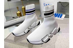 Balenciaga Speed 2.0 Sneaker White with Stripe Wmns