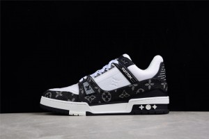 LV Trainer Sneaker Black Denim Monogram