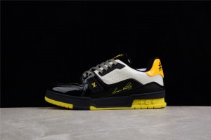 LV Trainer Sneaker Black Yellow 1A9JTP