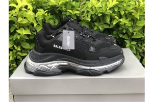 Balenciaga Triple S Clear Sole Black Silver