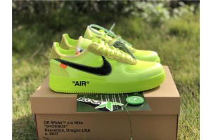 OFF-WHITE X Nike Air Force 1 "Volt" AO4606-700