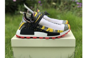 Pharrell Williams X Adidas Originals Human Race NMD Trail "SOLARHU" White Black Yellow (HR-0028)