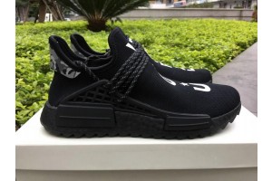 2017 Adidas NMD Trail Human Race HU Pharrell NERD BB7603 Black White (HR-0006)